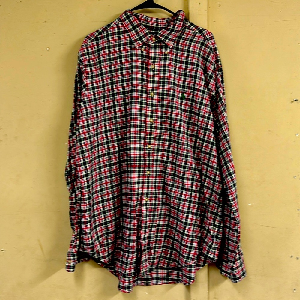 Red bottom down shirt